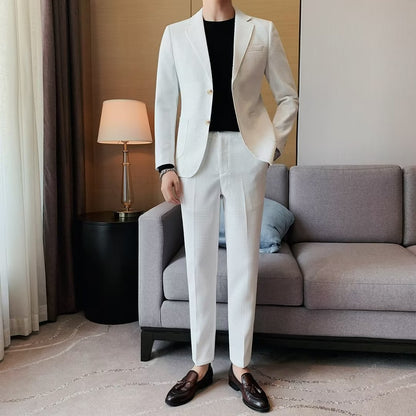 Veste homme gaufrée à manches longues, style décontracté