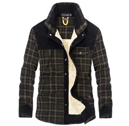 Veste d'hiver homme à carreaux en coton
