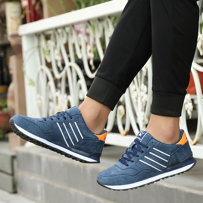 Baskets casual homme gris et bleu