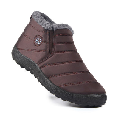 Bottes d'hiver homme à enfiler, tige courte, vue de profil