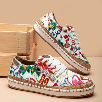 Adèle | Baskets Femme Bohème à Fleurs