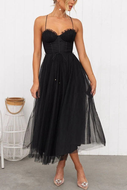 Agathe | Robe Longue Bustier en Tulle