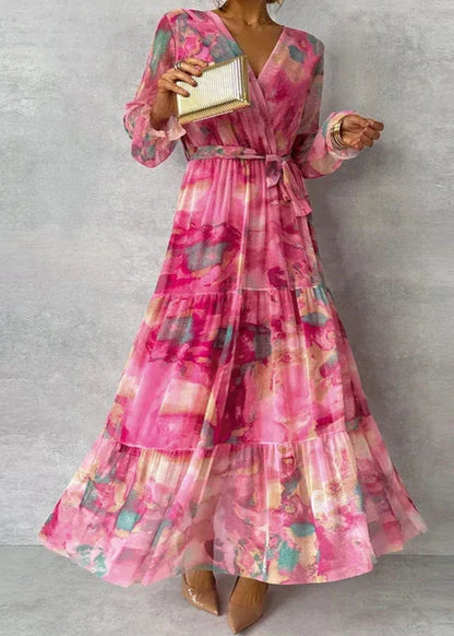 Jade | Robe Maxi Fleurie à Col V