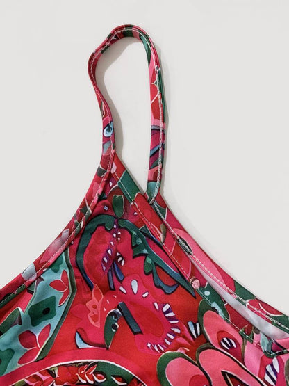 Zoé | Robe Bohème Fleurie à Bretelles Fines
