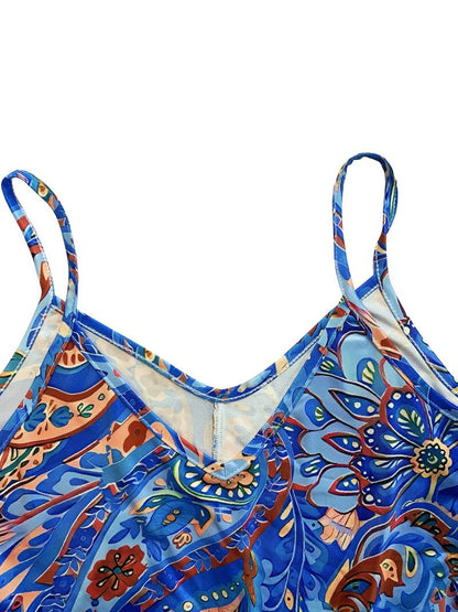 Zoé | Robe Bohème Fleurie à Bretelles Fines