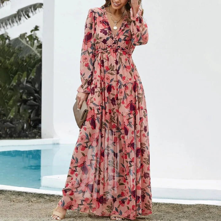 Gabrielle | Robe Longue Bohème Fleurie