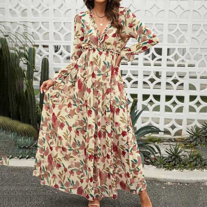 Gabrielle | Robe Longue Bohème Fleurie