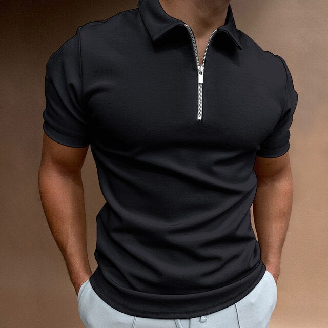 Théo | Polo Homme Moderne avec Col Zippé