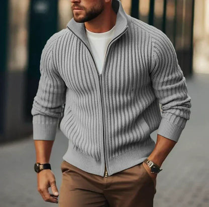Cardigan zippé homme style thermique