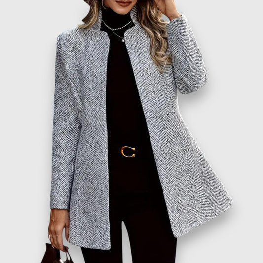 Raphaëlle | Blazer long col montant femme