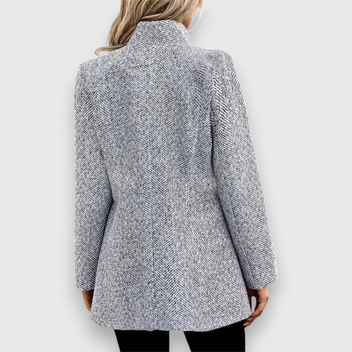 Raphaëlle | Blazer long col montant femme