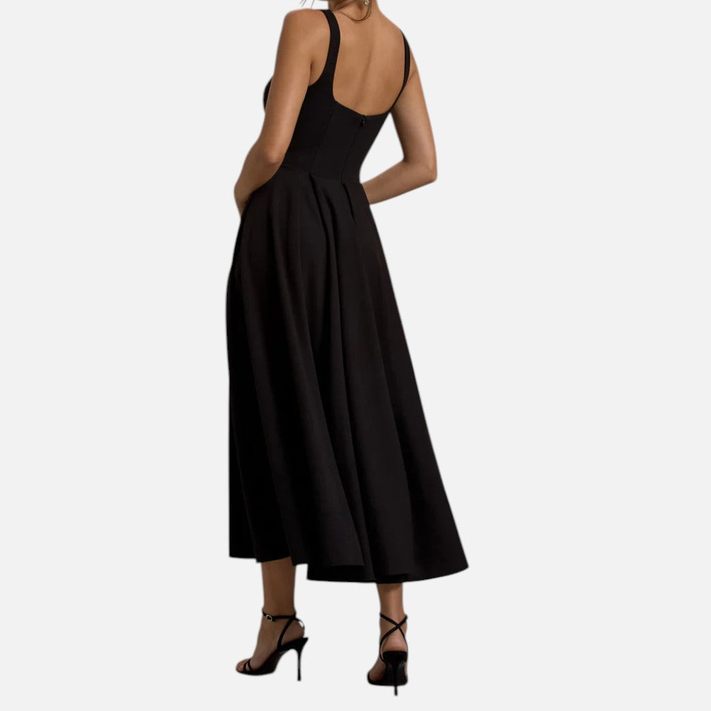 Anaïs | Robe Midi Femme à Bretelles