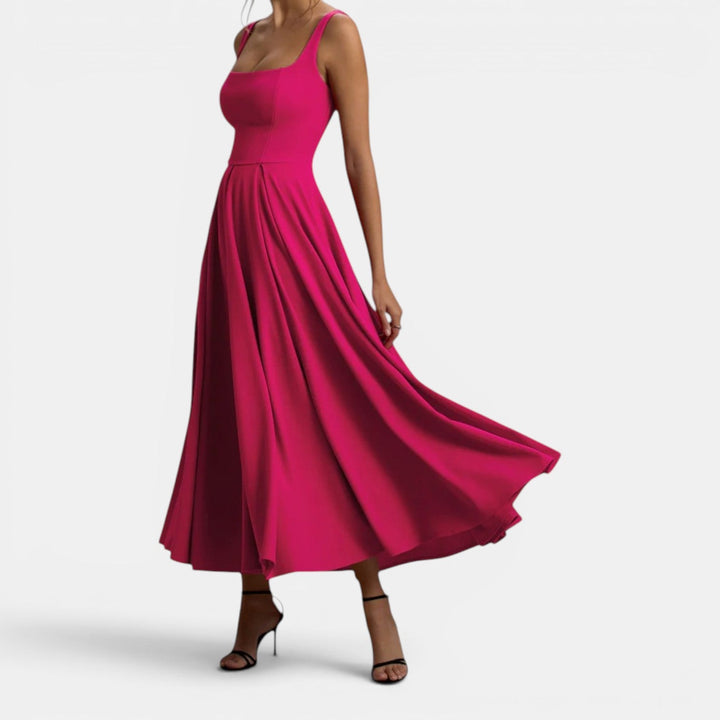 Anaïs | Robe Midi Femme à Bretelles