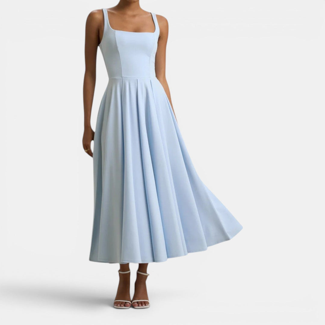Anaïs | Robe Midi Femme à Bretelles