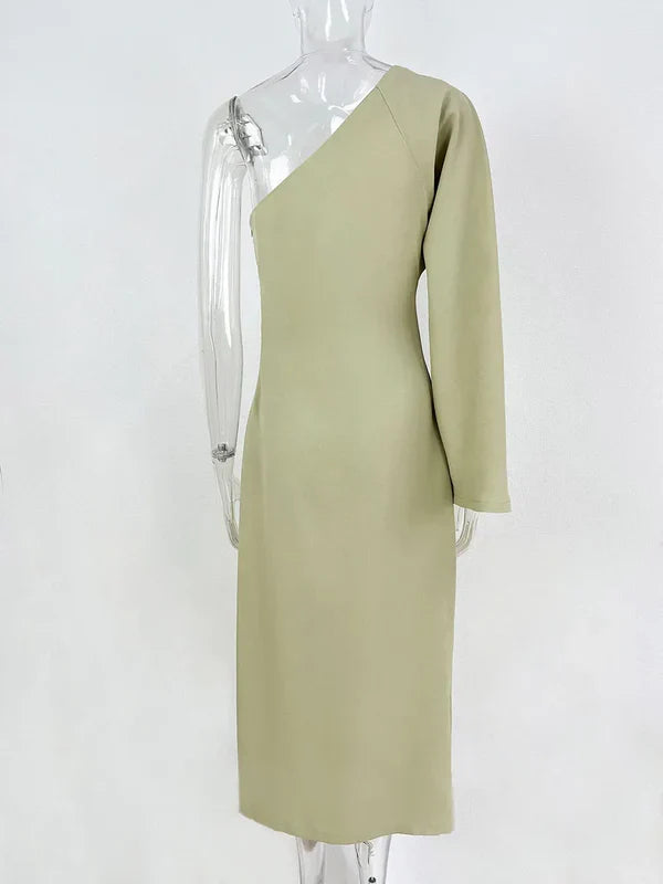 Robe longue de soirée femme asymétrique