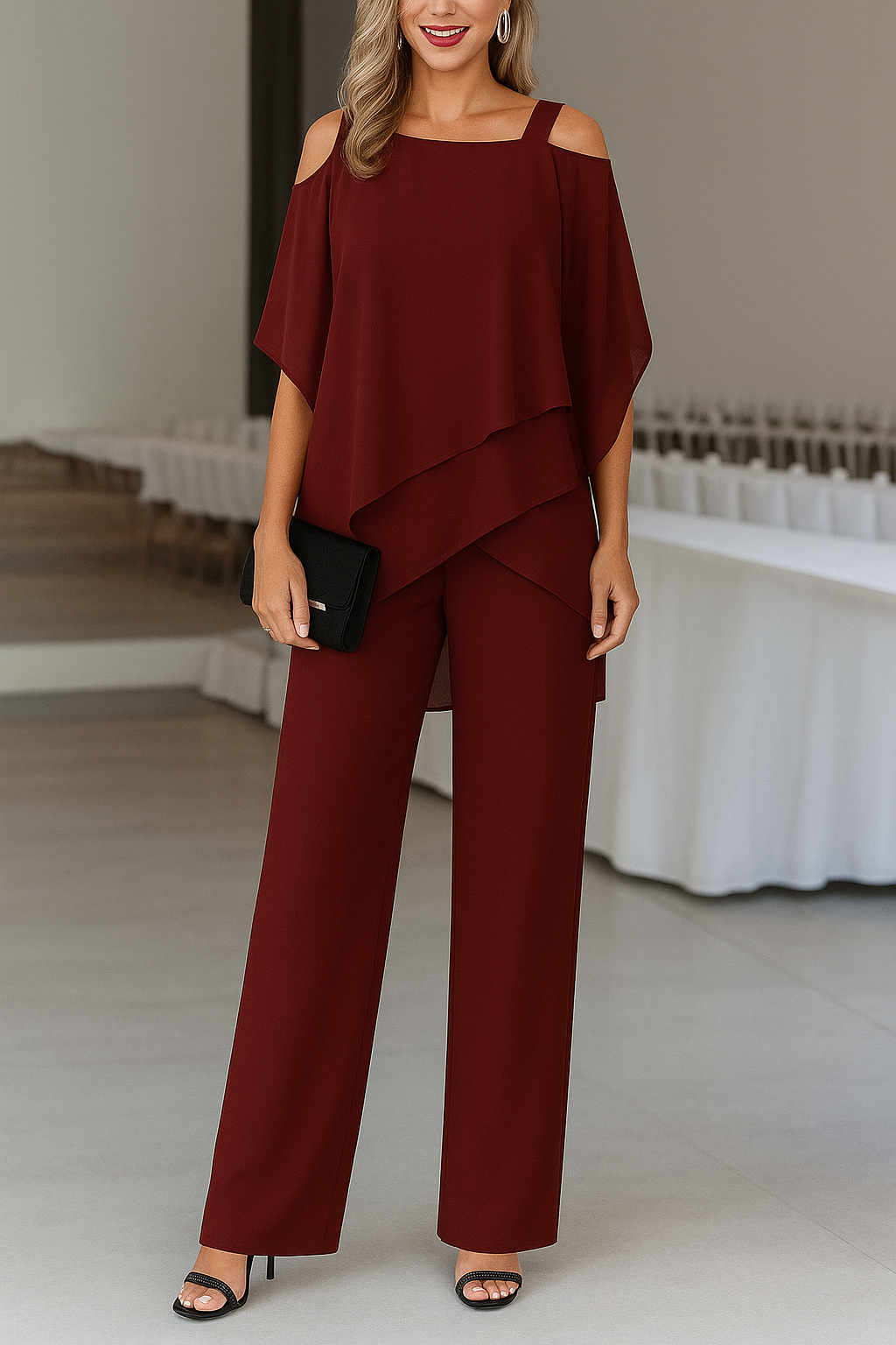 Camille | Ensemble Femme Élégant Pantalon Large