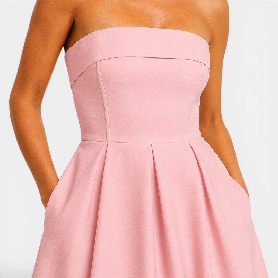 Sophie | Robe Bustier Femme Plissée
