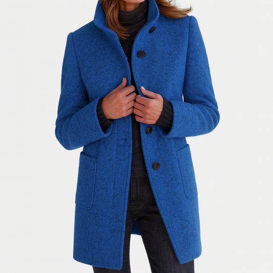 Veste femme matelassée à fermeture zippée - bleu