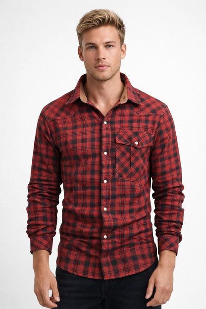 Hugo | Chemise Homme à Carreaux Manches Longues