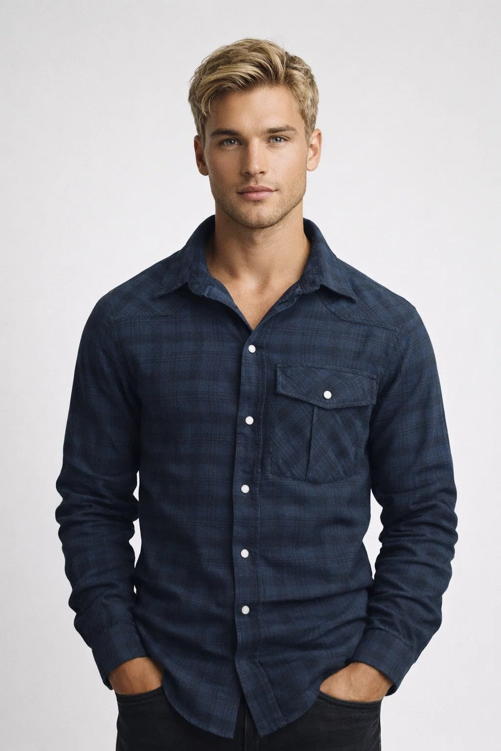 Hugo | Chemise Homme à Carreaux Manches Longues