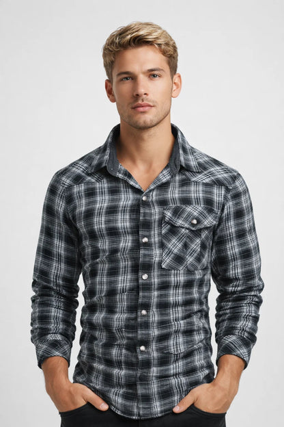 Hugo | Chemise Homme à Carreaux Manches Longues
