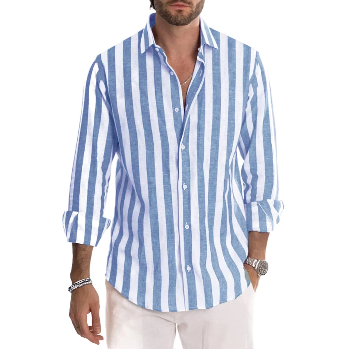 Chemise rayée pour homme