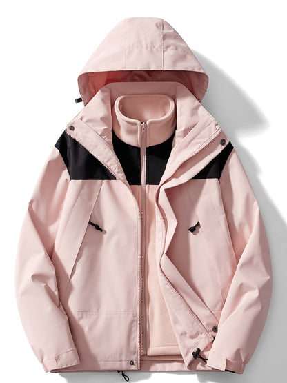 Veste d'hiver femme 3-en-1 à capuche, coloris vert