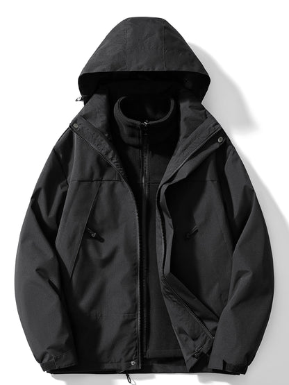 Veste d'hiver femme 3-en-1 à capuche, coloris vert