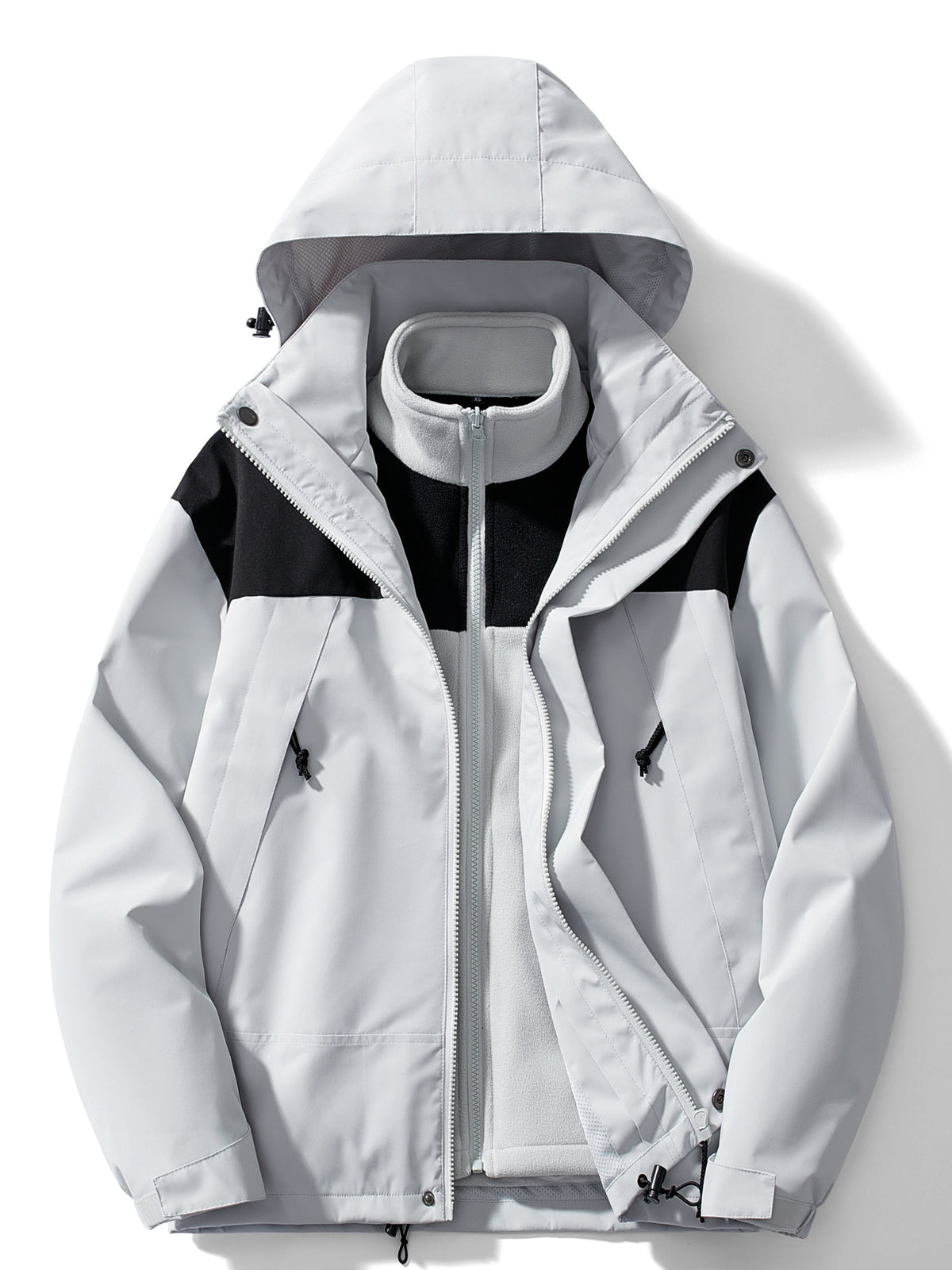 Veste d'hiver femme 3-en-1 à capuche, coloris vert