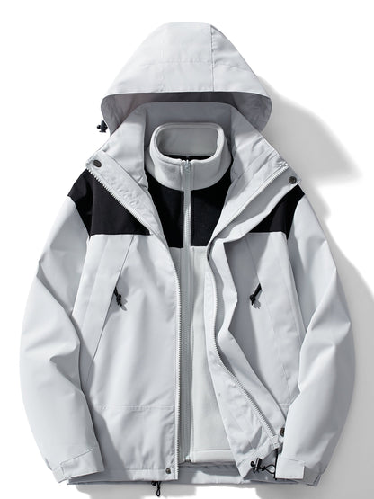 Veste d'hiver femme 3-en-1 à capuche, coloris vert