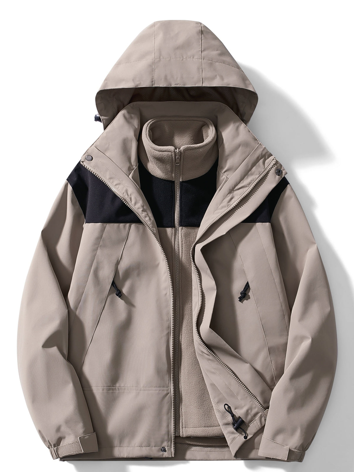 Veste d'hiver femme 3-en-1 à capuche, coloris vert