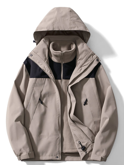 Veste d'hiver femme 3-en-1 à capuche, coloris vert
