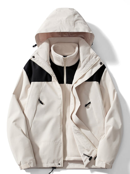 Veste d'hiver femme 3-en-1 à capuche, coloris vert