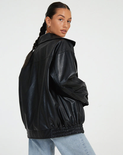 Léana | Veste cuir femme