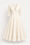 Élise Robe Midi | Décolleté V Élégant