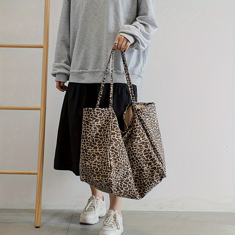 Grand cabas femme imprimé léopard