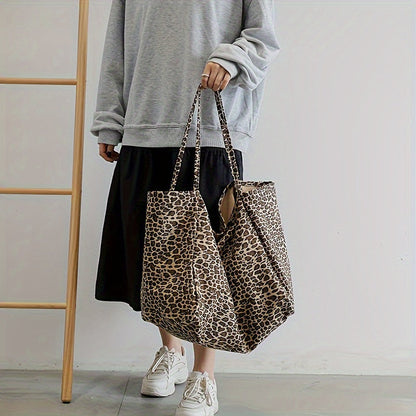 Grand cabas femme imprimé léopard