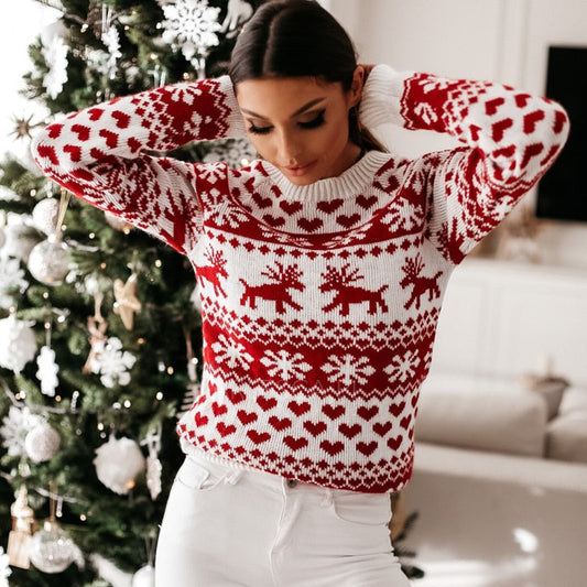Thérèse | Pull hivernal motif flocon
