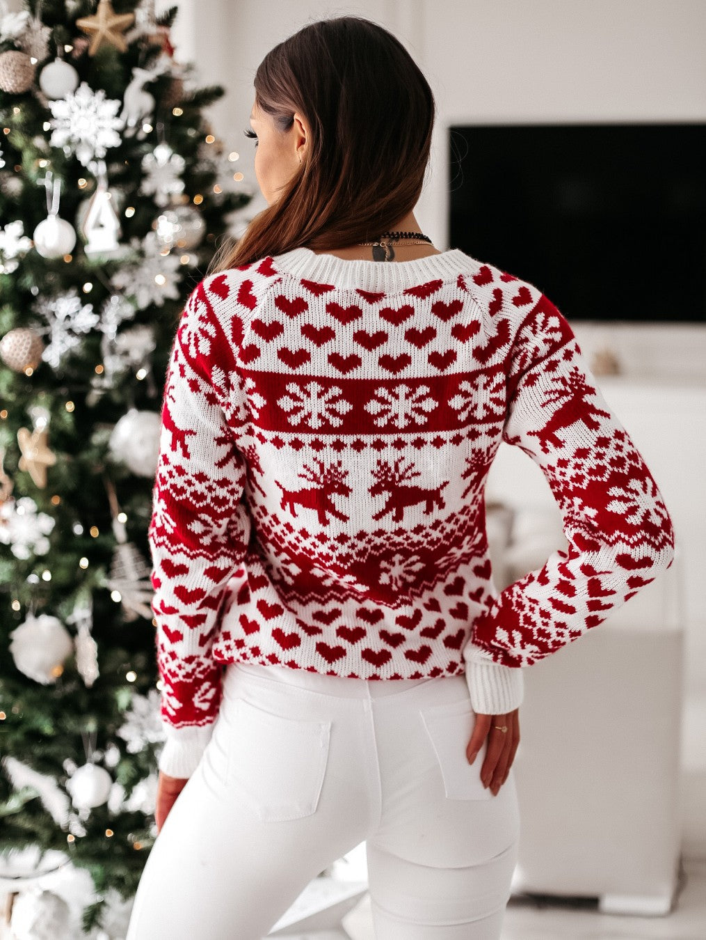 Thérèse | Pull hivernal motif flocon