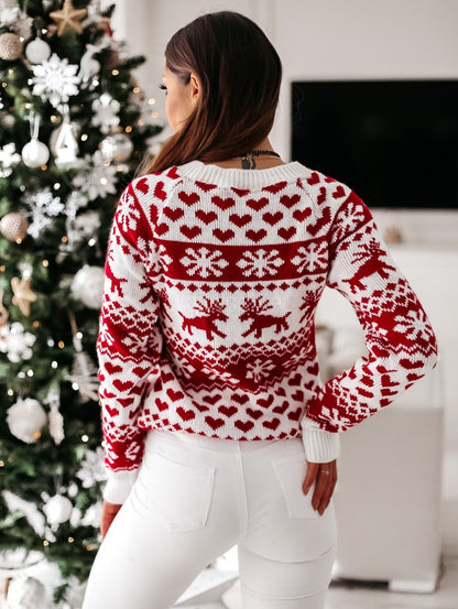Thérèse | Pull hivernal motif flocon