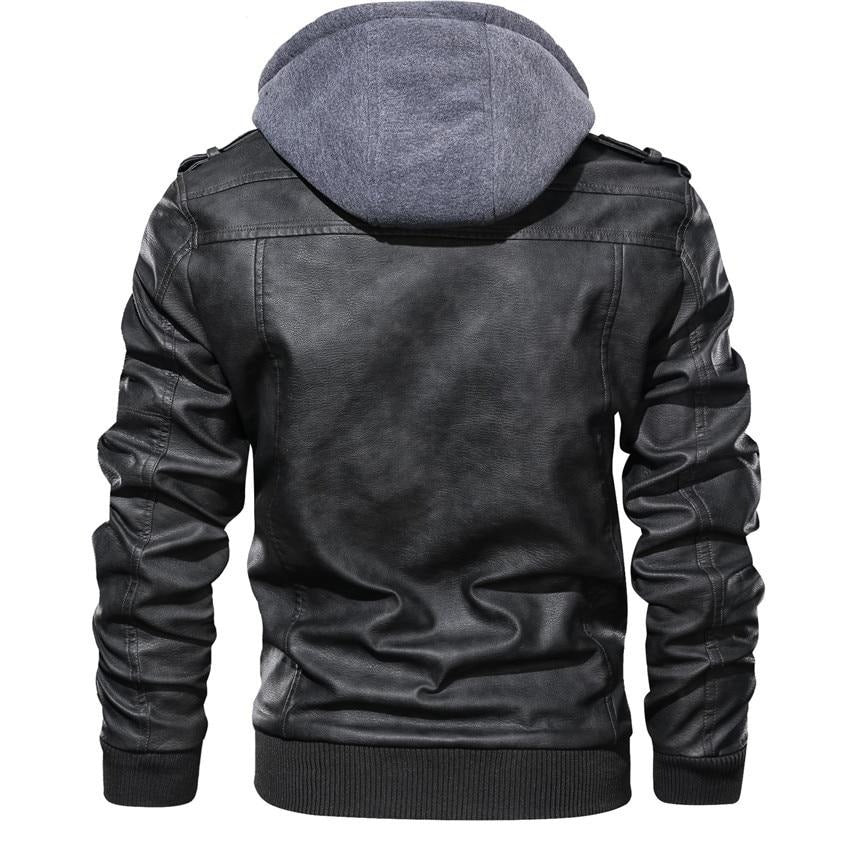 Jérôme | Veste cuir homme à capuche