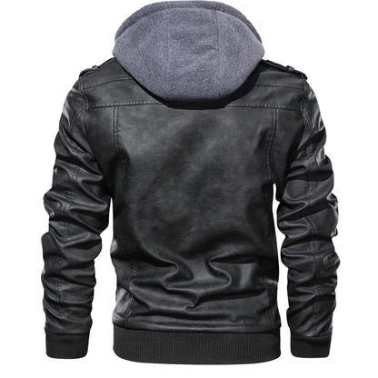 Jérôme | Veste cuir homme à capuche
