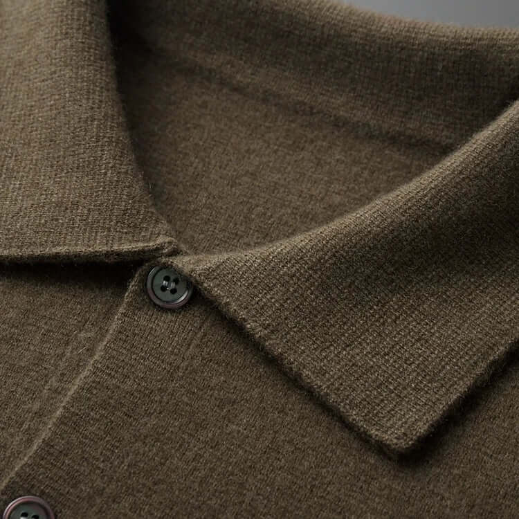 Thibault | Cardigan homme col rabattu boutons