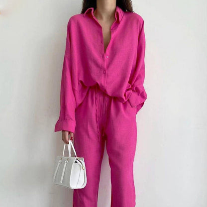Noémie | Ensemble en Lin Chemise Oversize