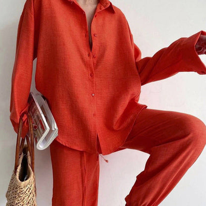 Noémie | Ensemble en Lin Chemise Oversize