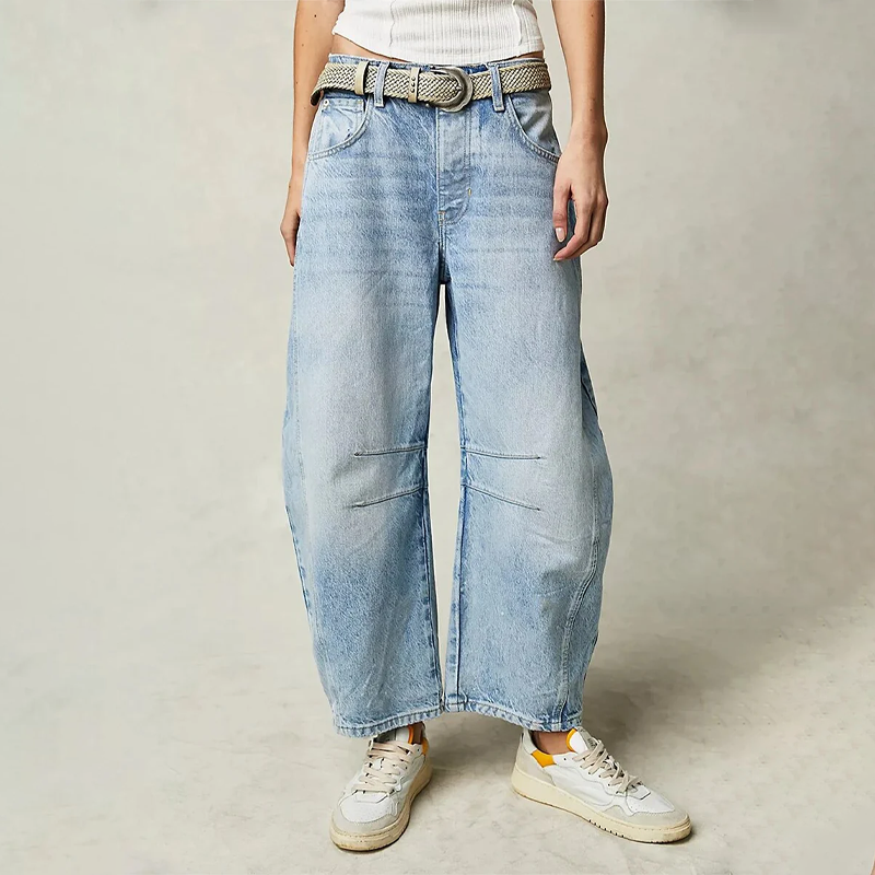 Élodie | Jean Baggy Femme Taille Haute