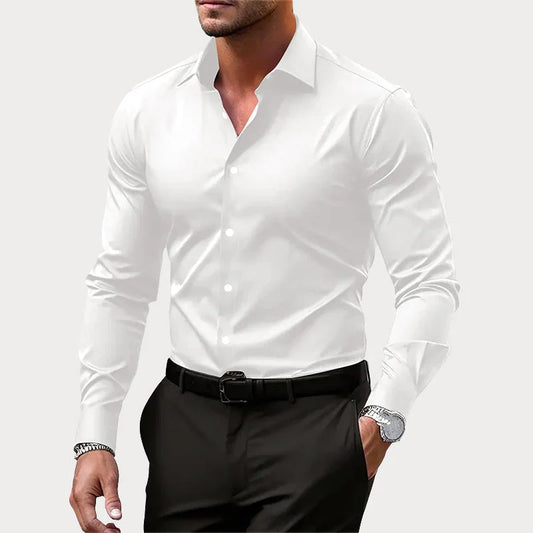 Chemise slim homme style moderne - blanc