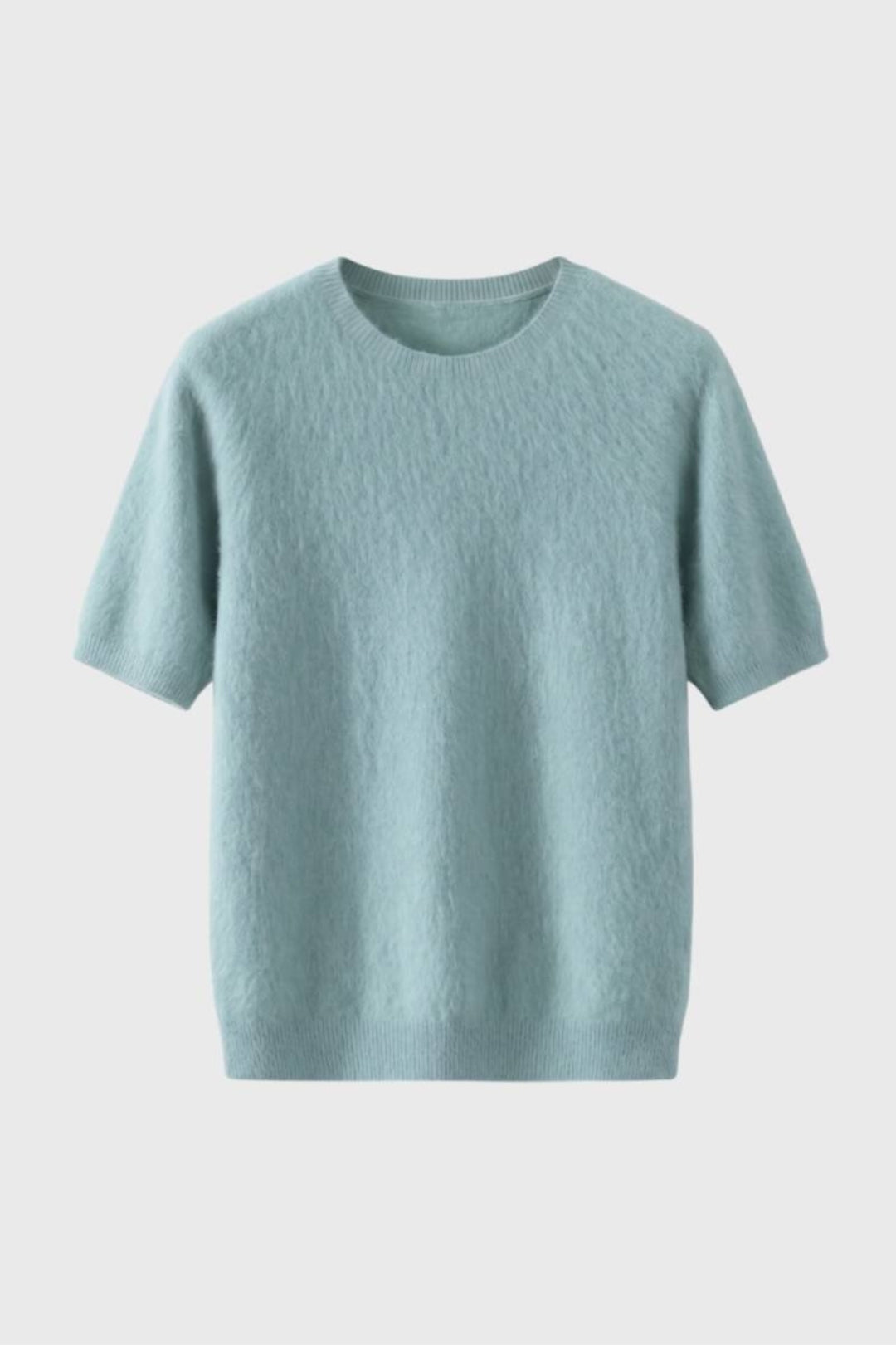 T-shirt à col rond en maille fine pour homme | Manches courtes et légères | Haut décontracté à enfiler