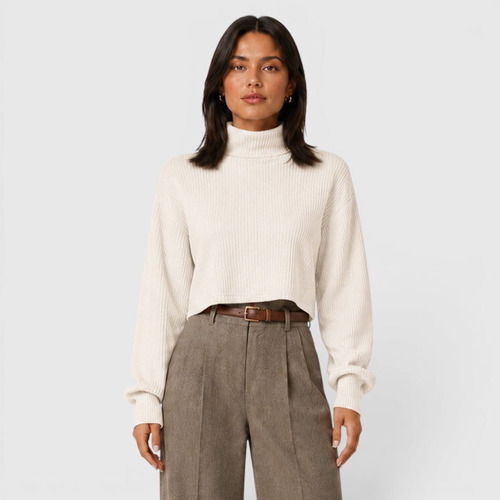 Amélie | Pull Femme Col Roulé Court