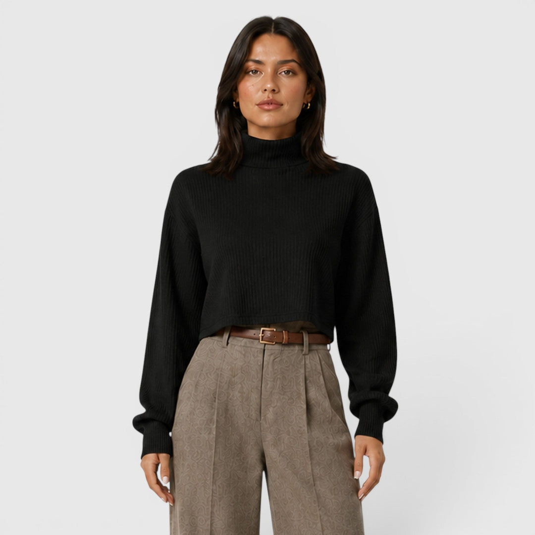 Amélie | Pull Femme Col Roulé Court